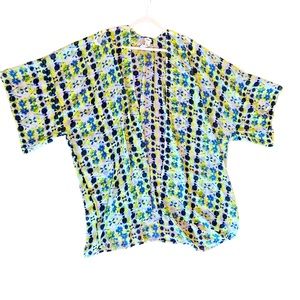 Aerie Green & Blue Chiffon Cape "One Size fits Most" NWT